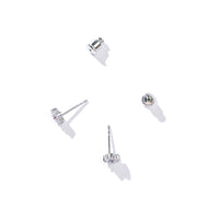 Annalis Flower Studs | Frost Silver