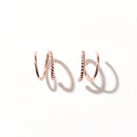 Lara Twist Earring | Rose Gold