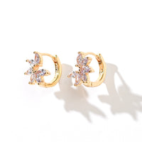 Jazlyn Petal Hoops | Lavender Gold