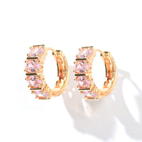 Nicole Hoops | Pink Gold