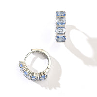 Nicole Hoops | Light Blue Silver