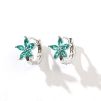 Melur Hoops | Emerald Silver