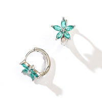 Melur Hoops | Emerald Silver