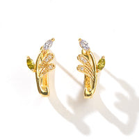 Yasmine Hoops | Lilac and Olive Gold