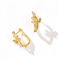 Yasmine Hoops | Lilac and Olive Gold