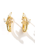 Yasmine Hoops | Clear Gold