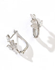 Yasmine Hoops | Clear Silver