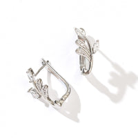 Yasmine Hoops | Clear Silver