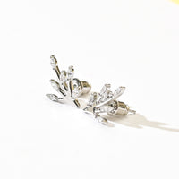 Azalea Studs | White Silver