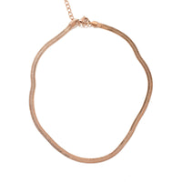 Raven 5MM Herringbone Necklace | Rose Gold