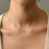 Lily Dainty Necklace | Silver