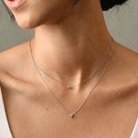Lily Dainty Necklace | Silver