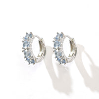 Kaia Huggies | Light Blue Silver