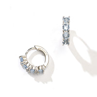 Kaia Huggies | Light Blue Silver