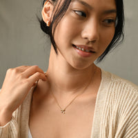 Amy Bow Necklace | Gold