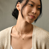 Amy Bow Necklace | Gold