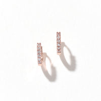Drea Mini Huggies | White Rose Gold