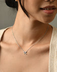 Amy Bow Necklace | Silver