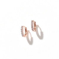 Drea Mini Huggies | White Rose Gold