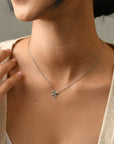 Amy Bow Necklace | Silver