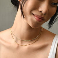 Ava Layered Tennis Necklace | Gold