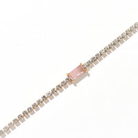 Peyton Tennis Bracelet | Pink