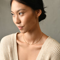 Carrey Hammered Necklace | Gold