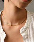 Lorelai 2mm Snake Necklace | Gold