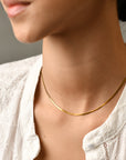 Lorelai 2mm Snake Necklace | Gold