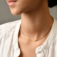 Lorelai 2mm Snake Necklace | Gold