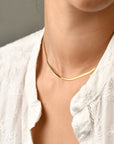 Lorelai 2mm Snake Necklace | Gold