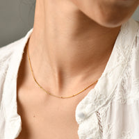 Alba Beaded Chain Necklace | Gold