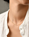Alba Beaded Chain Necklace | Gold