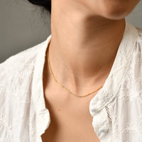 Alba Beaded Chain Necklace | Gold