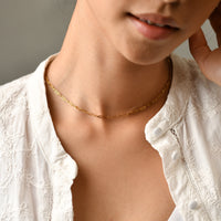 Ashley Mini Paperclip Necklace | Gold