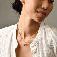 Ashley Mini Paperclip Necklace | Gold