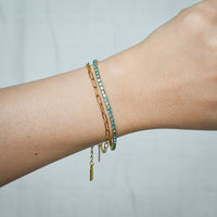Laura Tennis Bracelet | Teal