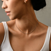 Cora Beaded Necklace | Silver