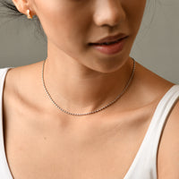 Cora Beaded Necklace | Silver