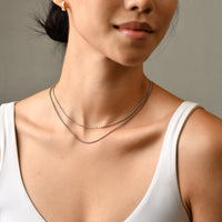 Cora Beaded Necklace | Silver