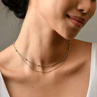 Nigella Beaded Necklace | Silver