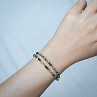 Shanine Bracelet | Prehnite with Black Tourmaline