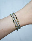 Shanine Bracelet | Prehnite with Black Tourmaline