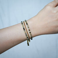 Shanine Bracelet | Prehnite with Black Tourmaline