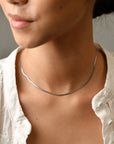 Lorelai 2mm Snake Necklace | Silver