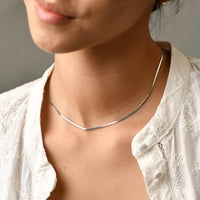 Lorelai 2mm Snake Necklace | Silver