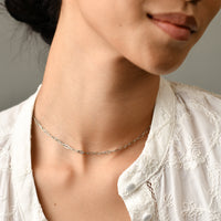 Ashley Mini Paperclip Necklace | Silver