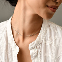 Ashley Mini Paperclip Necklace | Silver