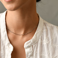 Ashley Mini Paperclip Necklace | Silver