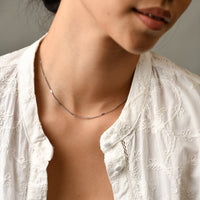 Carrey Hammered Necklace | Silver
